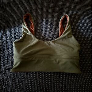 Olive Green / Rust Lululemon Align Reversible Sports Bra